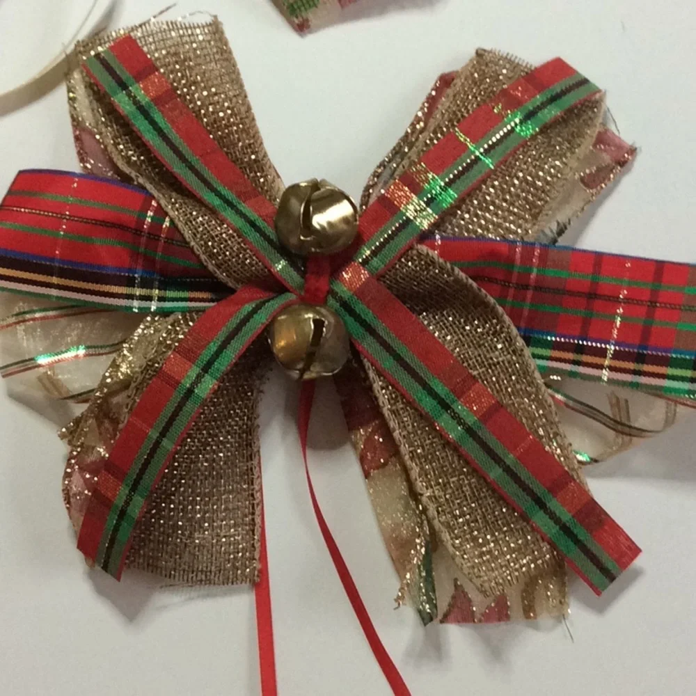 Christmas Bows Qty 12 for Gifts Baskets Presents handmade